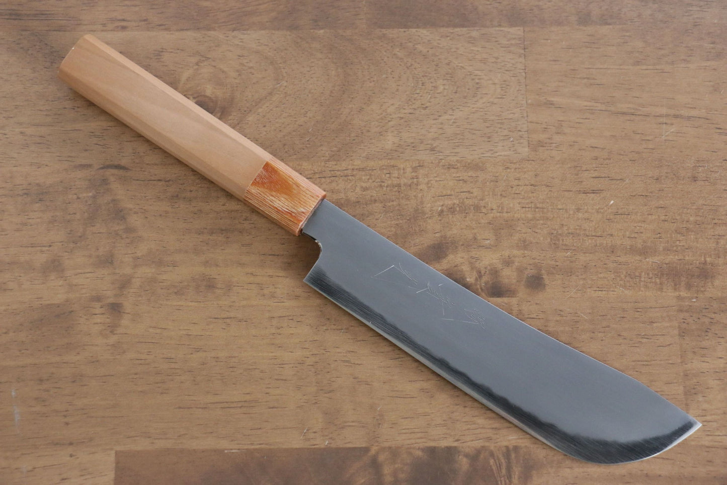 Thương hiệu Jikko Cá voi  Thép trắng Dao đa năng Santoku dao Nhật 180mm gỗ Hoa anh đàoChuôi dao