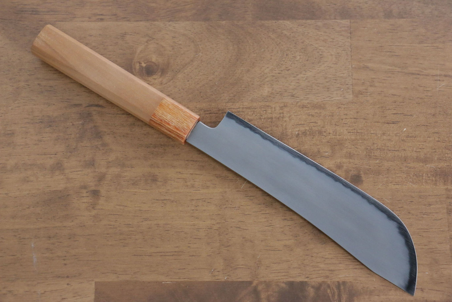 Thương hiệu Jikko Cá voi  Thép trắng Dao đa năng Santoku dao Nhật 180mm gỗ Hoa anh đàoChuôi dao