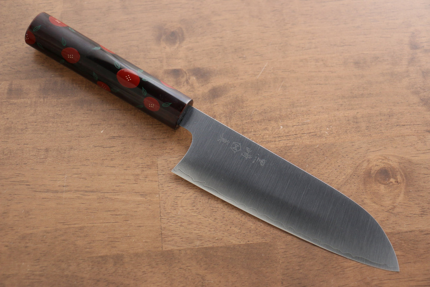 Marke Makoto Kurosaki SPG 2 Poliertes Santoku-Mehrzweckmesser Japanisches Messer 170 mm lackierter Griff