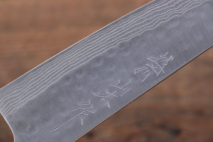 Thương hiệu Nao Yamamoto SRS 13 Thép Damascus đen Dao đa năng Gyuto dao Nhật 180mm chuôi dao gỗ Hoa anh đào