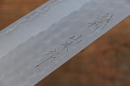 Free ship - Thương hiệu Nao Yamamoto SRS 13 Thép Damascus đen Dao đa năng Gyuto dao Nhật 210mm chuôi dao gỗ Hoa anh đào