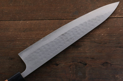 Free ship - Thương hiệu Nao Yamamoto SRS 13 Thép Damascus đen Dao đa năng Gyuto dao Nhật 210mm chuôi dao gỗ Hoa anh đào