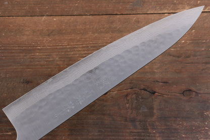 Free ship - Thương hiệu Nao Yamamoto SRS 13 Thép Damascus đen Dao đa năng Gyuto dao Nhật 210mm chuôi dao gỗ Hoa anh đào