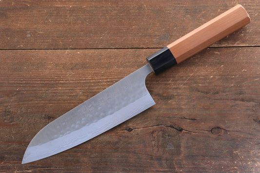 Thương hiệu Nao Yamamoto SRS 13 Thép Damascus đen Dao đa năng Santoku dao Nhật 165mm gỗ Hoa anh đàoChuôi dao