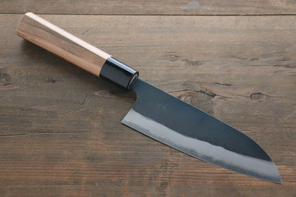 Thương hiệu Nao Yamamoto Thép xanh No.2 Kurouchi Dao đa năng Santoku loại nhỏ dao Nhật 150mm