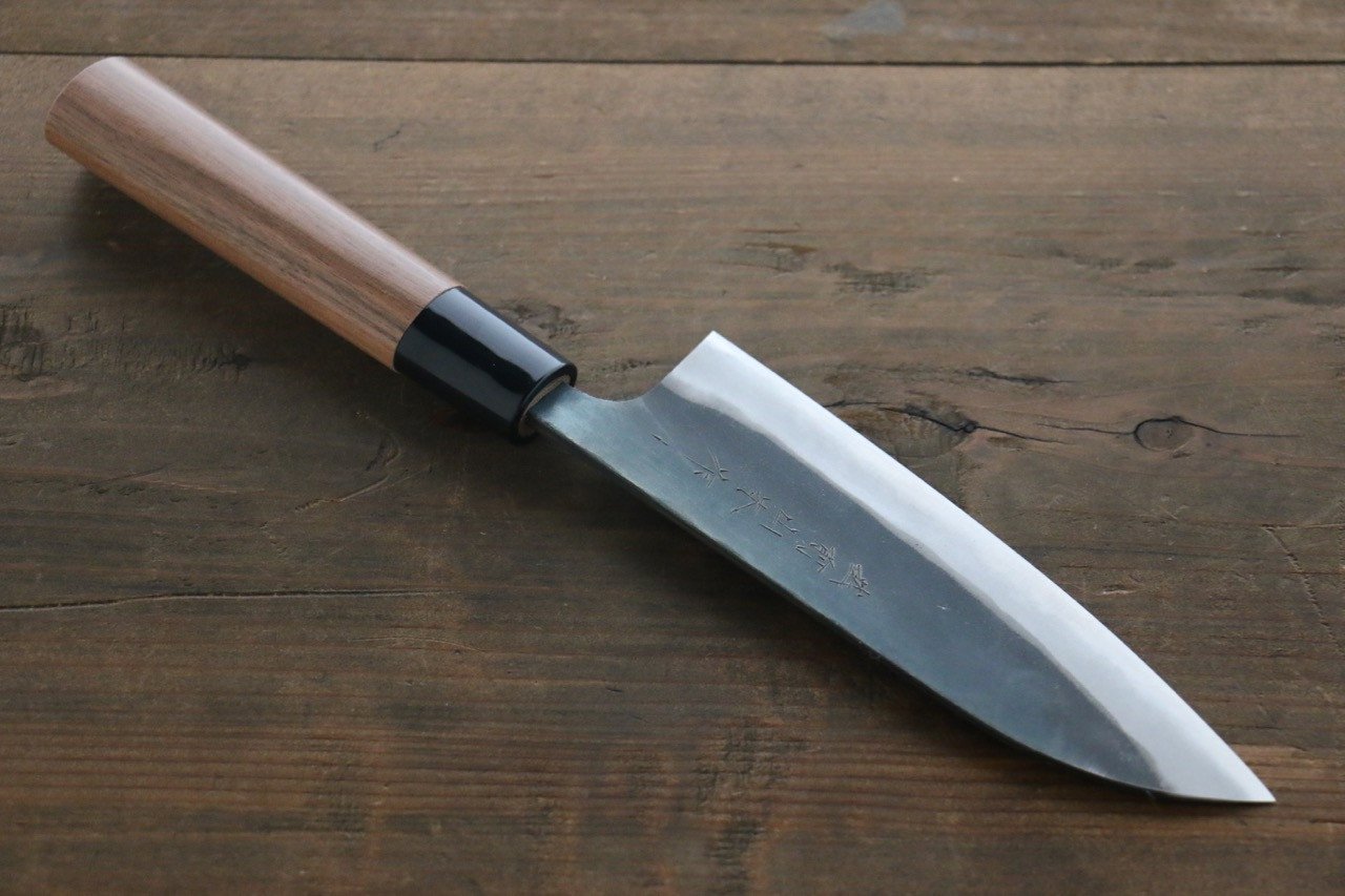 Thương hiệu Nao Yamamoto Thép xanh No.2 Kurouchi Dao đa năng Santoku loại nhỏ dao Nhật 150mm