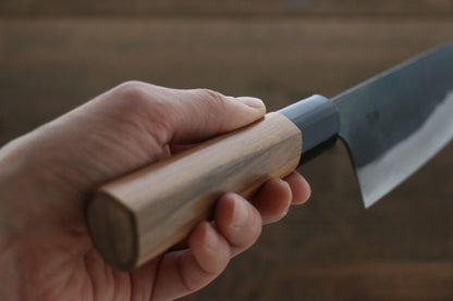 Thương hiệu Nao Yamamoto Thép xanh No.2 Kurouchi Dao đa năng Santoku loại nhỏ dao Nhật 150mm