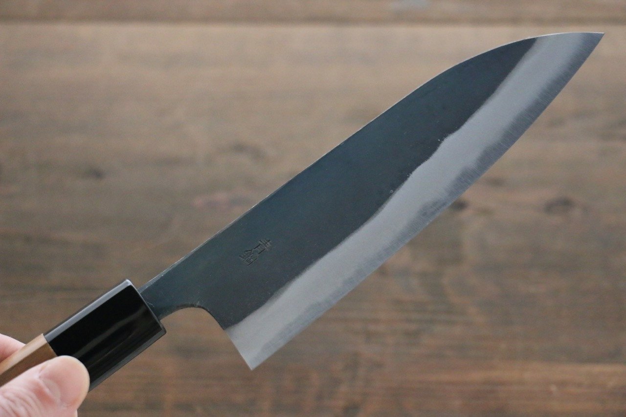 Thương hiệu Nao Yamamoto Thép xanh No.2 Kurouchi Dao đa năng Santoku loại nhỏ dao Nhật 150mm