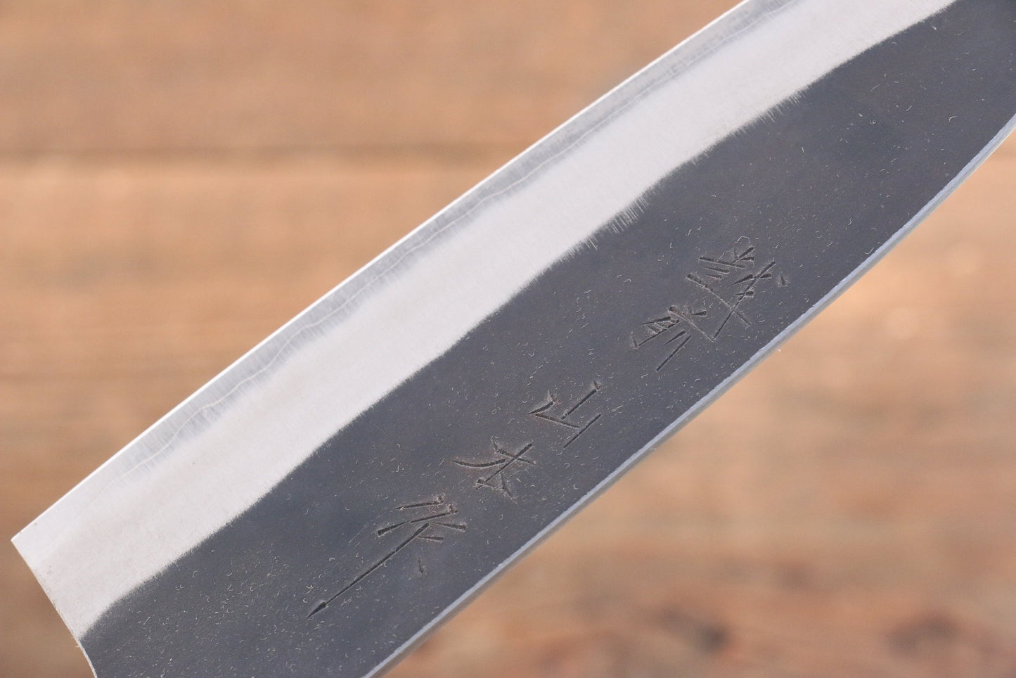 Thương hiệu Nao Yamamoto Thép siêu xanh Kurouchi Dao đa năng Santoku dao Nhật 165mm gỗ cây Óc ChóChuôi dao