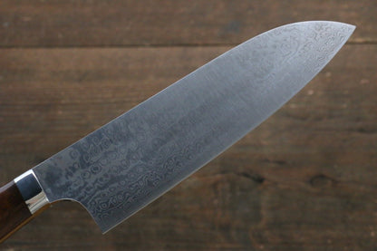 Thương hiệu Nao Yamamoto Không lõi Thép Damascus Dao đa năng Santoku dao Nhật 170mm gỗ LimChuôi dao