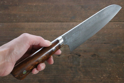 Thương hiệu Nao Yamamoto Không lõi Thép Damascus Dao đa năng Santoku dao Nhật 170mm gỗ LimChuôi dao