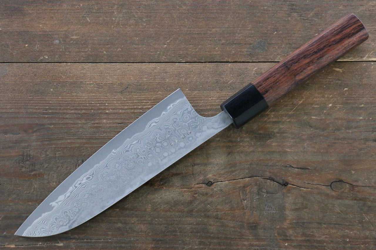 Thương hiệu Nao Yamamoto R2/SG2 Thép Damascus Dao đa năng Santoku dao Nhật 170mm gỗ Đàn HươngChuôi dao