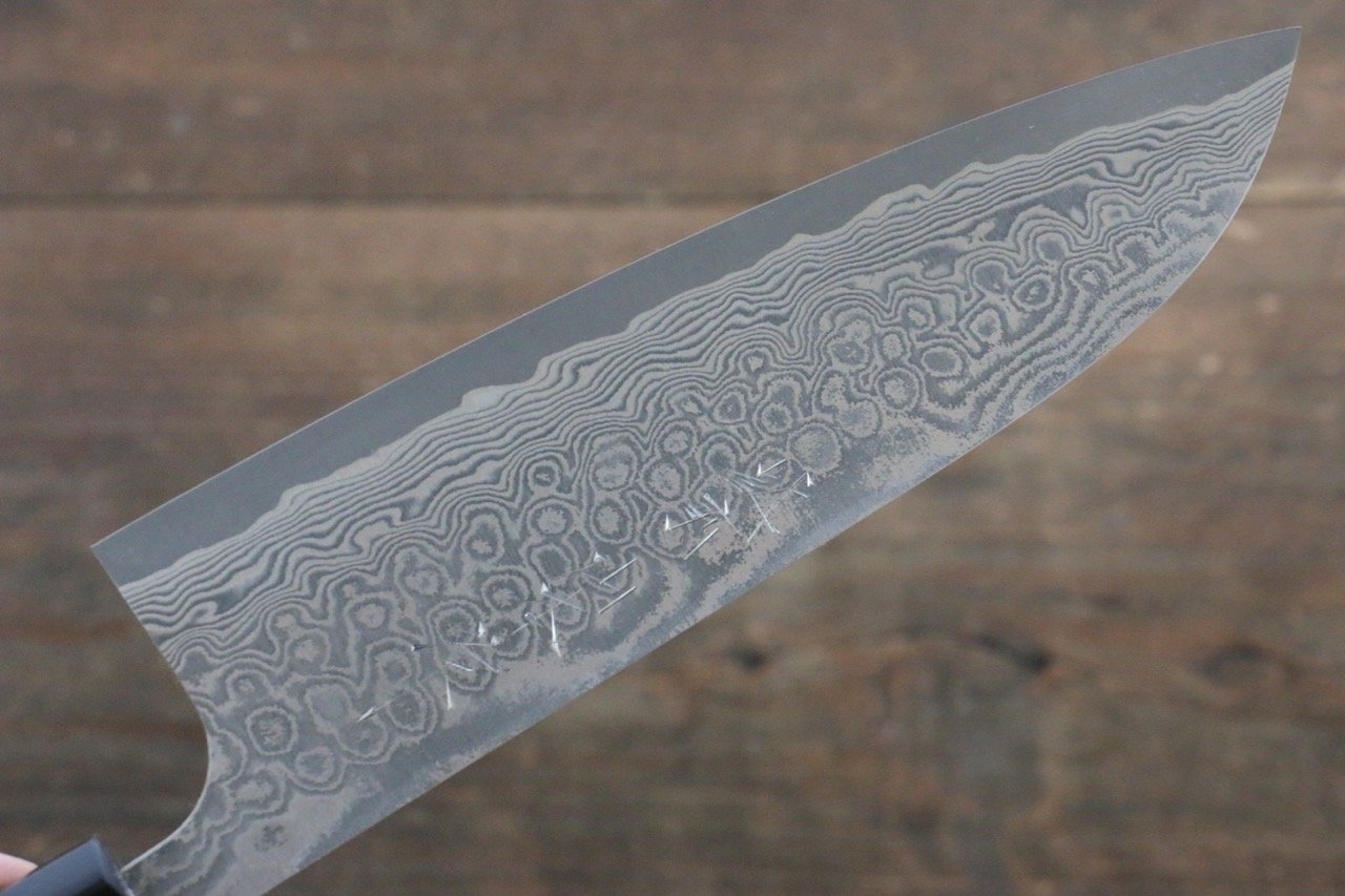 Thương hiệu Nao Yamamoto R2/SG2 Thép Damascus Dao đa năng Santoku dao Nhật 170mm gỗ Đàn HươngChuôi dao