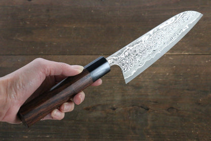 Thương hiệu Nao Yamamoto R2/SG2 Thép Damascus Dao đa năng Santoku dao Nhật 170mm gỗ Đàn HươngChuôi dao