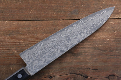 Thương hiệu Nao Yamamoto VG10 Thép Damascus đen Dao đa năng Gyuto dao Nhật 180mm chuôi dao gỗ Pakka đen