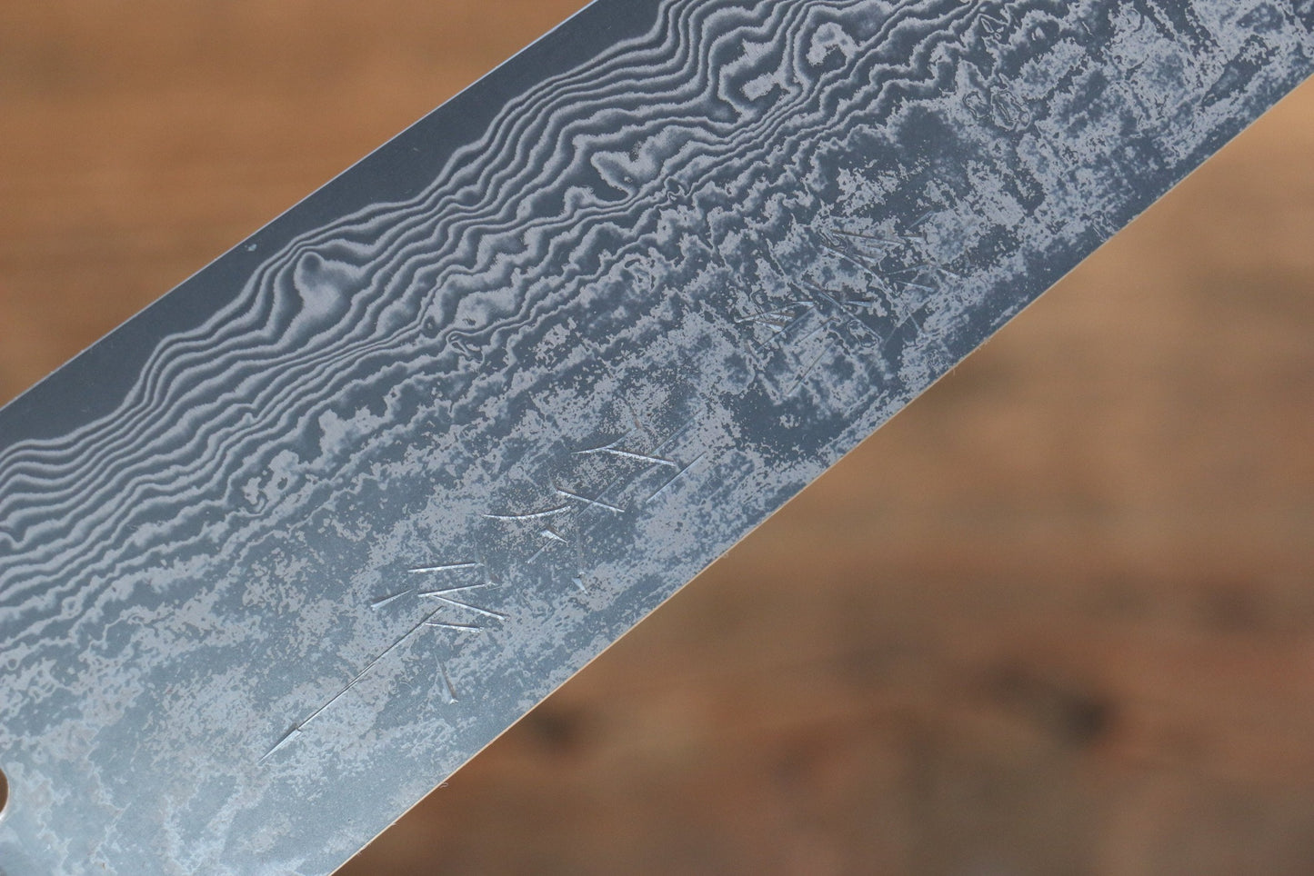 Thương hiệu Nao Yamamoto VG10 Thép Damascus đen Dao đa năng Gyuto dao Nhật 180mm chuôi dao gỗ Pakka đen