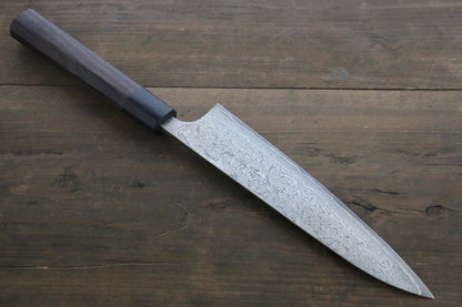 Thương hiệu Nao Yamamoto VG10 Thép Damascus đen Dao đa năng Gyuto dao Nhật 210mm