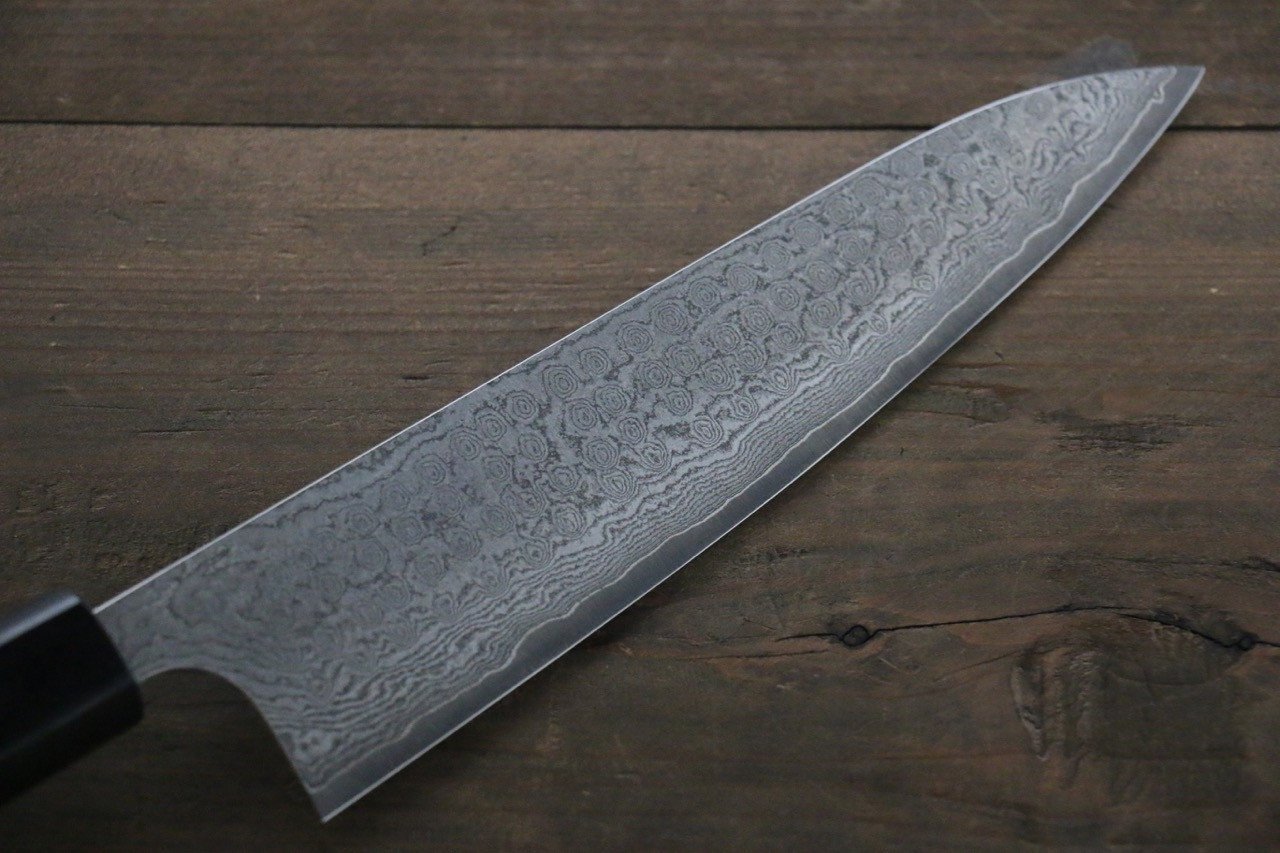 Thương hiệu Nao Yamamoto VG10 Thép Damascus đen Dao đa năng Gyuto dao Nhật 210mm