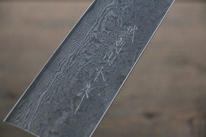 Thương hiệu Nao Yamamoto VG10 Thép Damascus đen Dao đa năng Gyuto dao Nhật 210mm