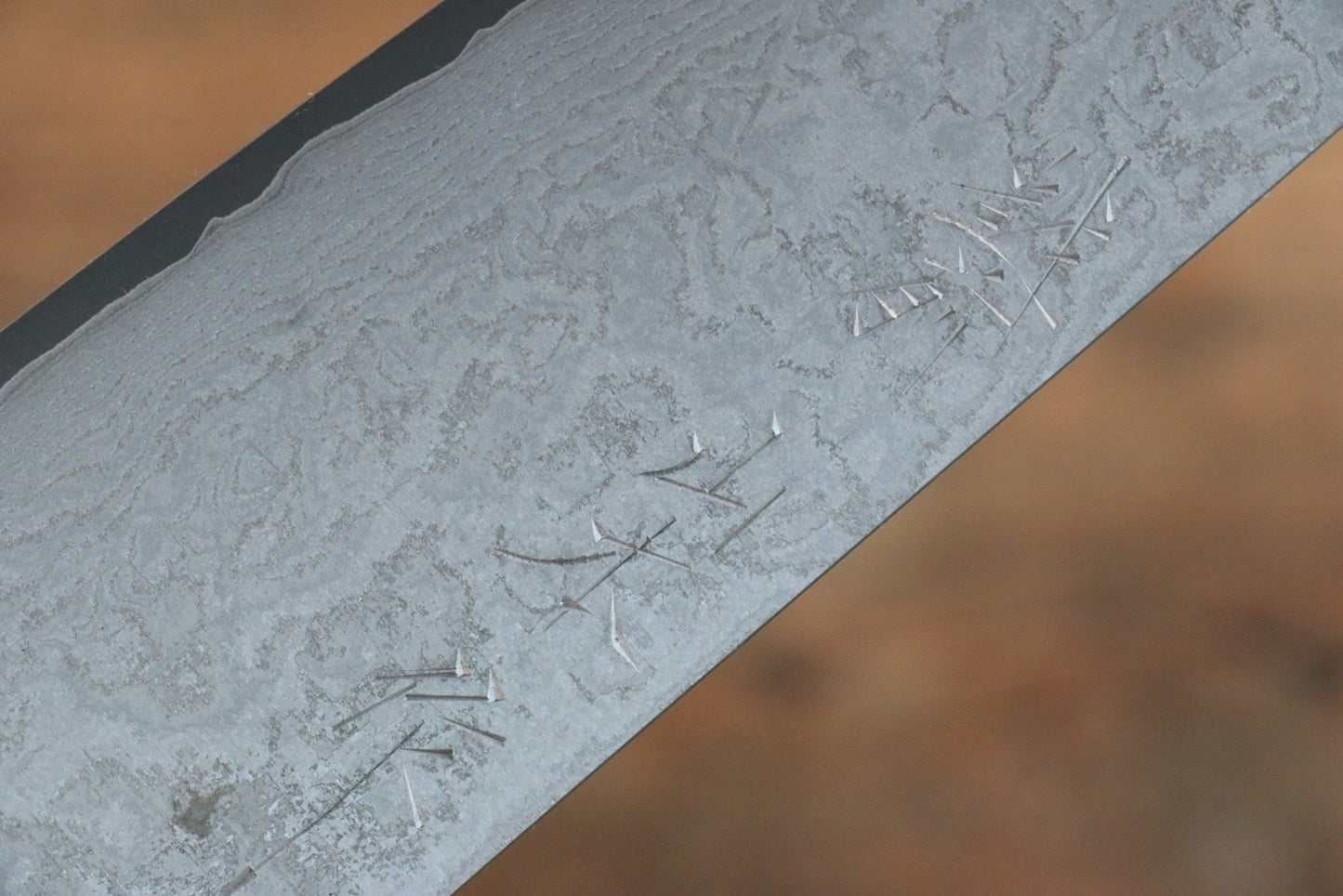 Thương hiệu Nao Yamamoto VG10 Thép Damascus đen Dao đa năng Santoku dao Nhật 180mm chuôi dao gỗ Pakka đen