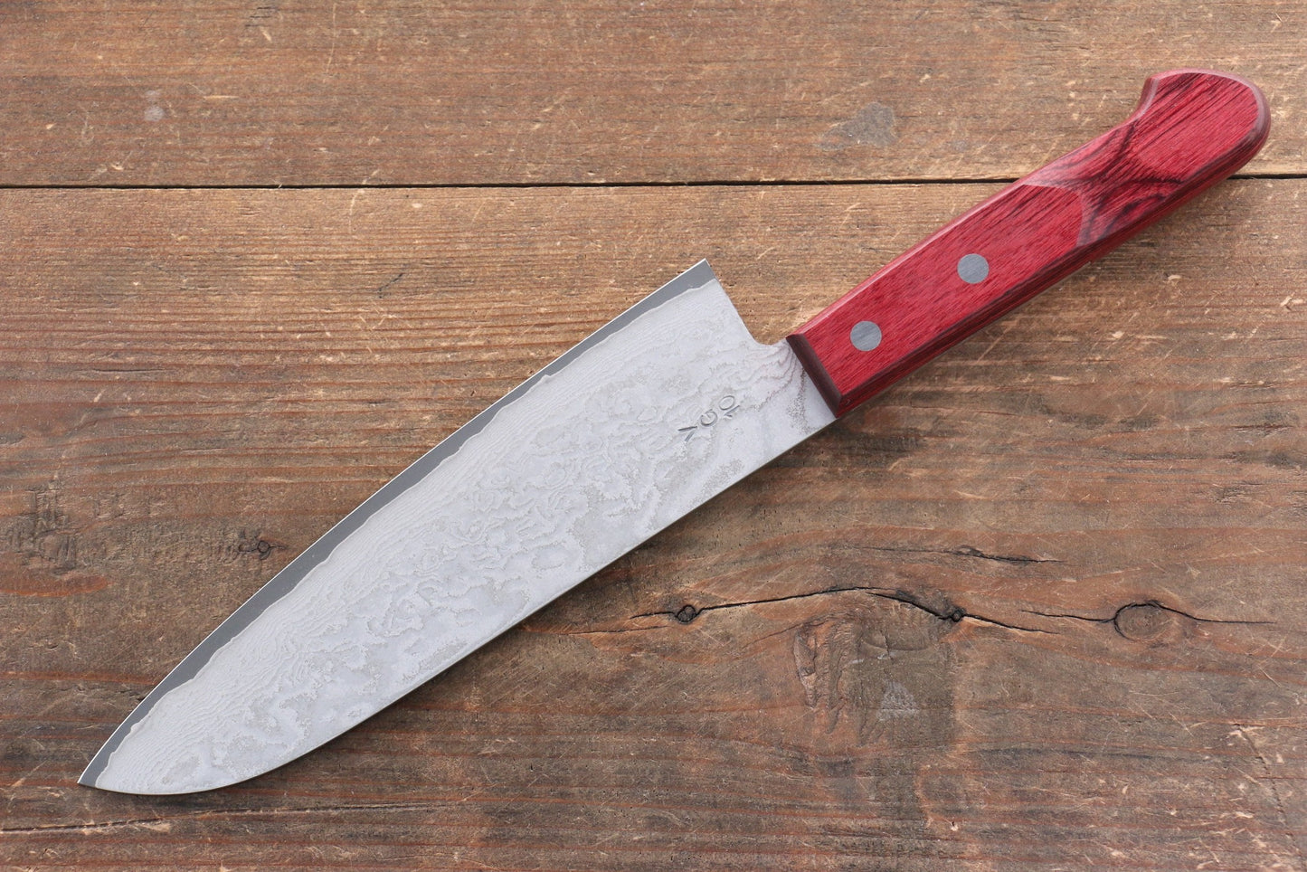 Thương hiệu Nao Yamamoto VG10 Thép Damascus đen Dao đa năng Santoku dao Nhật 180mm gỗ ép đỏChuôi dao