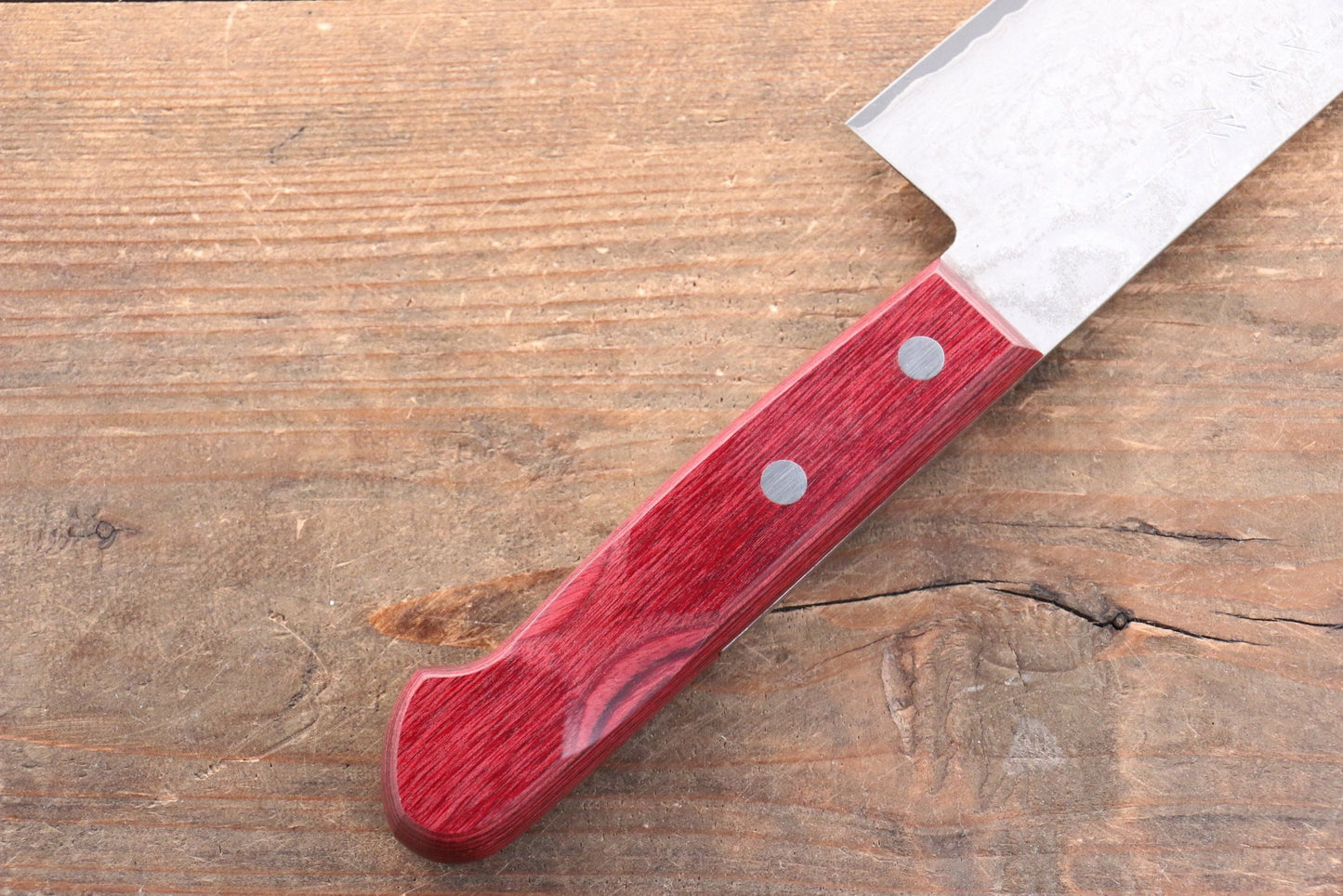 Thương hiệu Nao Yamamoto VG10 Thép Damascus đen Dao đa năng Santoku dao Nhật 180mm gỗ ép đỏChuôi dao