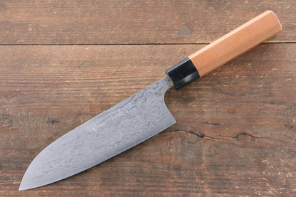 Thương hiệu Nao Yamamoto VG10 Thép Damascus Dao đa năng Santoku dao Nhật 170mm gỗ Hoa anh đàoChuôi dao