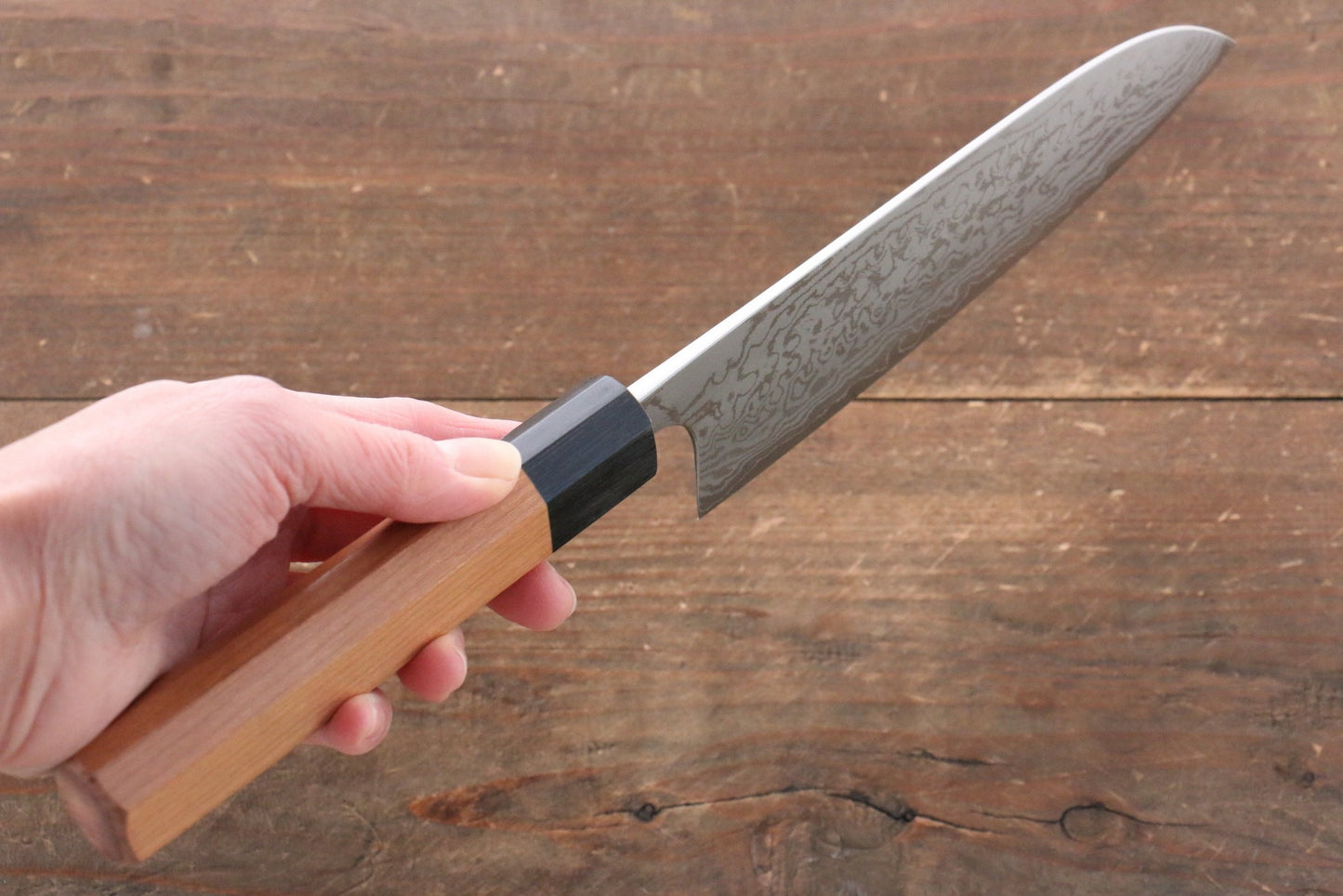 Thương hiệu Nao Yamamoto VG10 Thép Damascus Dao đa năng Santoku dao Nhật 170mm gỗ Hoa anh đàoChuôi dao