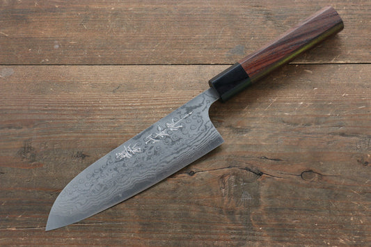 Thương hiệu Nao Yamamoto VG10 Thép Damascus Dao đa năng Santoku dao Nhật 170mm gỗ Đàn HươngChuôi dao