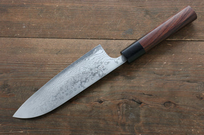 Thương hiệu Nao Yamamoto VG10 Thép Damascus Dao đa năng Santoku dao Nhật 170mm gỗ Đàn HươngChuôi dao