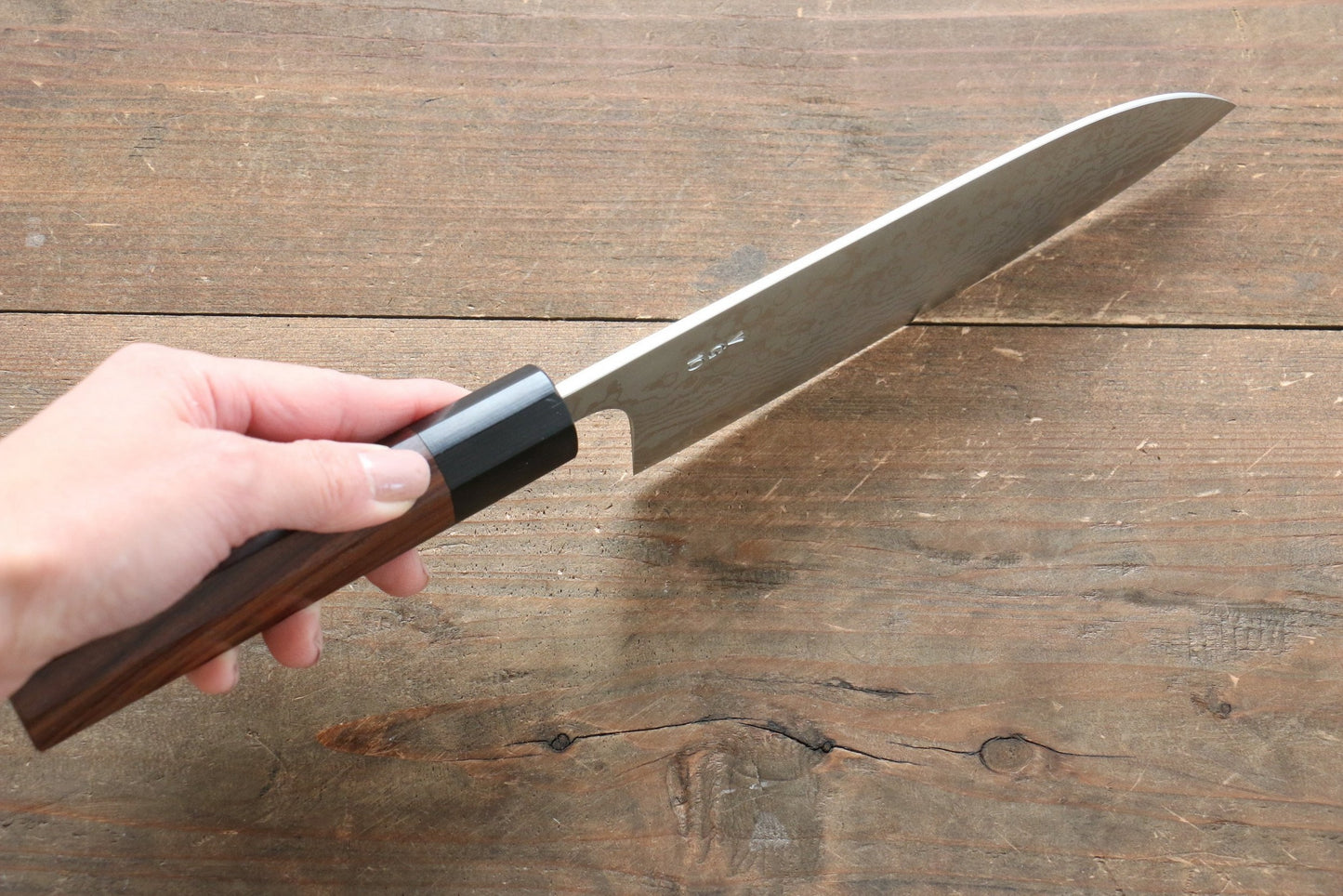 Thương hiệu Nao Yamamoto VG10 Thép Damascus Dao đa năng Santoku dao Nhật 170mm gỗ Đàn HươngChuôi dao