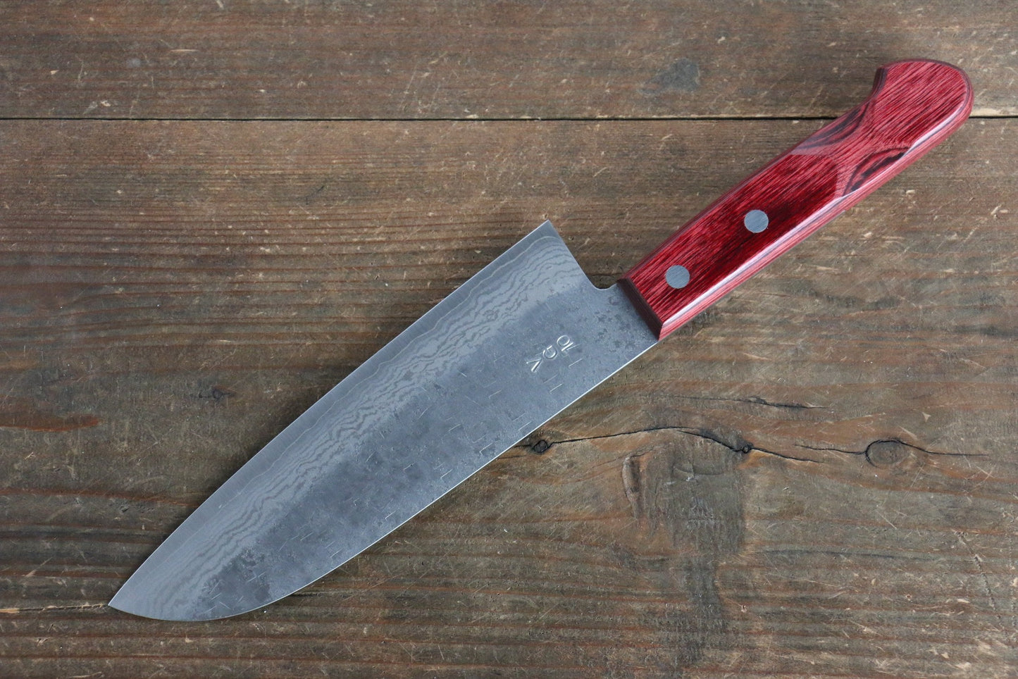 Thương hiệu Nao Yamamoto VG10 Thép Damascus rèn thủ công Dao đa năng Santoku dao Nhật 170mm chuôi dao gỗ ép đỏ