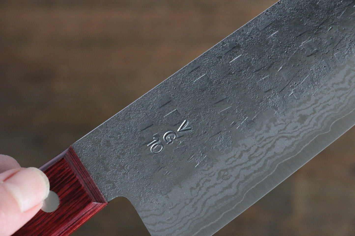 Thương hiệu Nao Yamamoto VG10 Thép Damascus rèn thủ công Dao đa năng Santoku dao Nhật 170mm chuôi dao gỗ ép đỏ