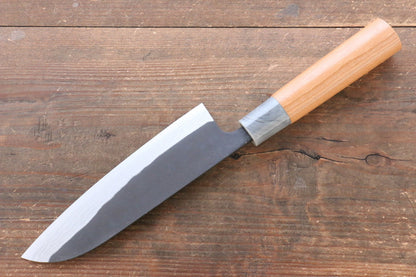 Thương hiệu Nao Yamamoto Thép trắng No.2 Kurouchi Thép Damascus Dao đa năng Santoku dao Nhật 170mm chuôi dao gỗ Anh đào mỹ