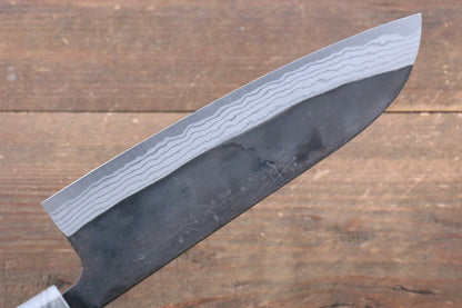 Thương hiệu Nao Yamamoto Thép trắng No.2 Kurouchi Thép Damascus Dao đa năng Santoku dao Nhật 170mm chuôi dao gỗ Anh đào mỹ