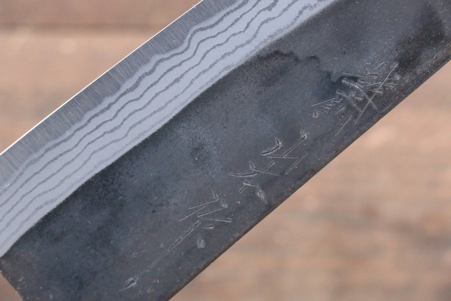 Thương hiệu Nao Yamamoto Thép trắng No.2 Kurouchi Thép Damascus Dao đa năng Santoku dao Nhật 170mm chuôi dao gỗ Anh đào mỹ