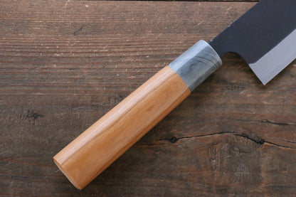 Thương hiệu Nao Yamamoto Thép trắng No.2 Kurouchi Thép Damascus Dao đa năng Santoku dao Nhật 170mm chuôi dao gỗ Anh đào mỹ