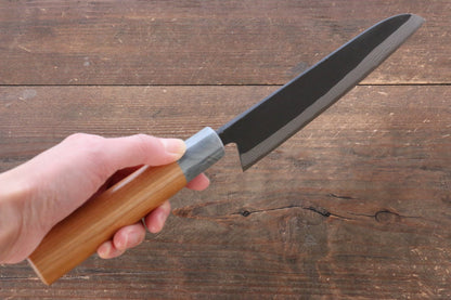 Thương hiệu Nao Yamamoto Thép trắng No.2 Kurouchi Thép Damascus Dao đa năng Santoku dao Nhật 170mm chuôi dao gỗ Anh đào mỹ