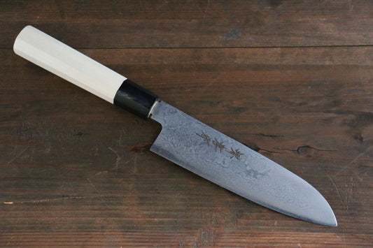 Sakai Takayuki Silver-3 Damascus Steel Santoku All-Purpose Japanese Chef Knife 180mm - Japanny - Best Japanese Knife