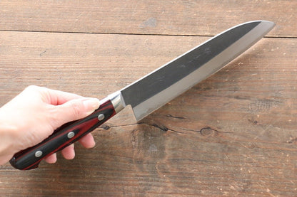 Thương hiệu Yoshimi Kato Thép siêu xanh Kurouchi Dao đa năng Santoku dao Nhật 180mm gỗ ép Chuôi dao