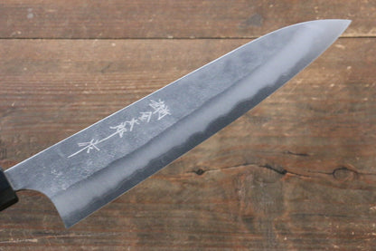 Gyuto-Mehrzweckmesser, handgeschmiedet, japanische Messermarke Yoshimi Kato, supergrüner Stahl, traditionelle japanische Technologie, Nashiji, 210 mm, schwarzes honduranisches Holz