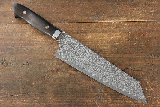 Thương hiệu Yoshimi Kato R2/SG2 Thép Damascus Dao đa năng Bunka dao Nhật 200mm gỗ cây Hồng đenChuôi dao