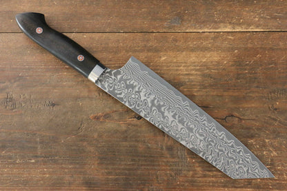 Thương hiệu Yoshimi Kato R2/SG2 Thép Damascus Dao đa năng Bunka dao Nhật 200mm gỗ cây Hồng đenChuôi dao