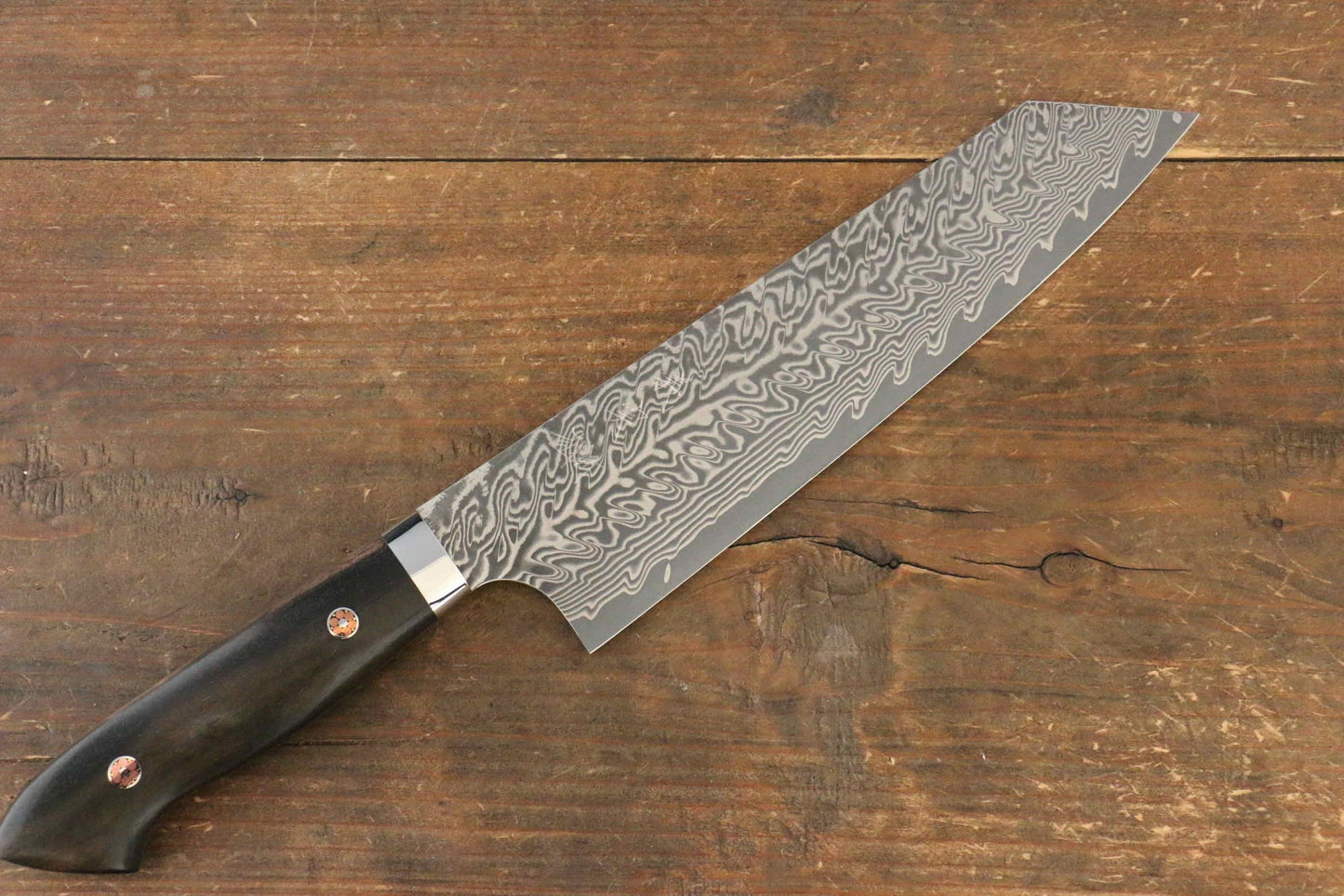 Thương hiệu Yoshimi Kato R2/SG2 Thép Damascus Dao đa năng Bunka dao Nhật 200mm gỗ cây Hồng đenChuôi dao