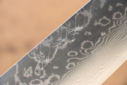 Thương hiệu Yoshimi Kato R2/SG2 Thép Damascus Dao đa năng Gyuto dao Nhật 210mm Nhựa Acrylic ĐenChuôi dao