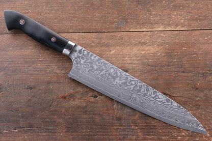 Thương hiệu Yoshimi Kato R2/SG2 Thép Damascus Dao đa năng Gyuto dao Nhật 210mm gỗ cây Hồng đenChuôi dao