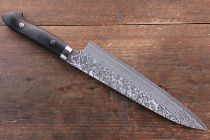 Thương hiệu Yoshimi Kato R2/SG2 Thép Damascus Dao đa năng Gyuto dao Nhật 210mm gỗ cây Hồng đenChuôi dao