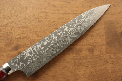 Thương hiệu Yoshimi Kato R2/SG2 Thép Damascus Dao đa năng Gyuto dao Nhật 210mm nhựa Acrylic đỏChuôi dao