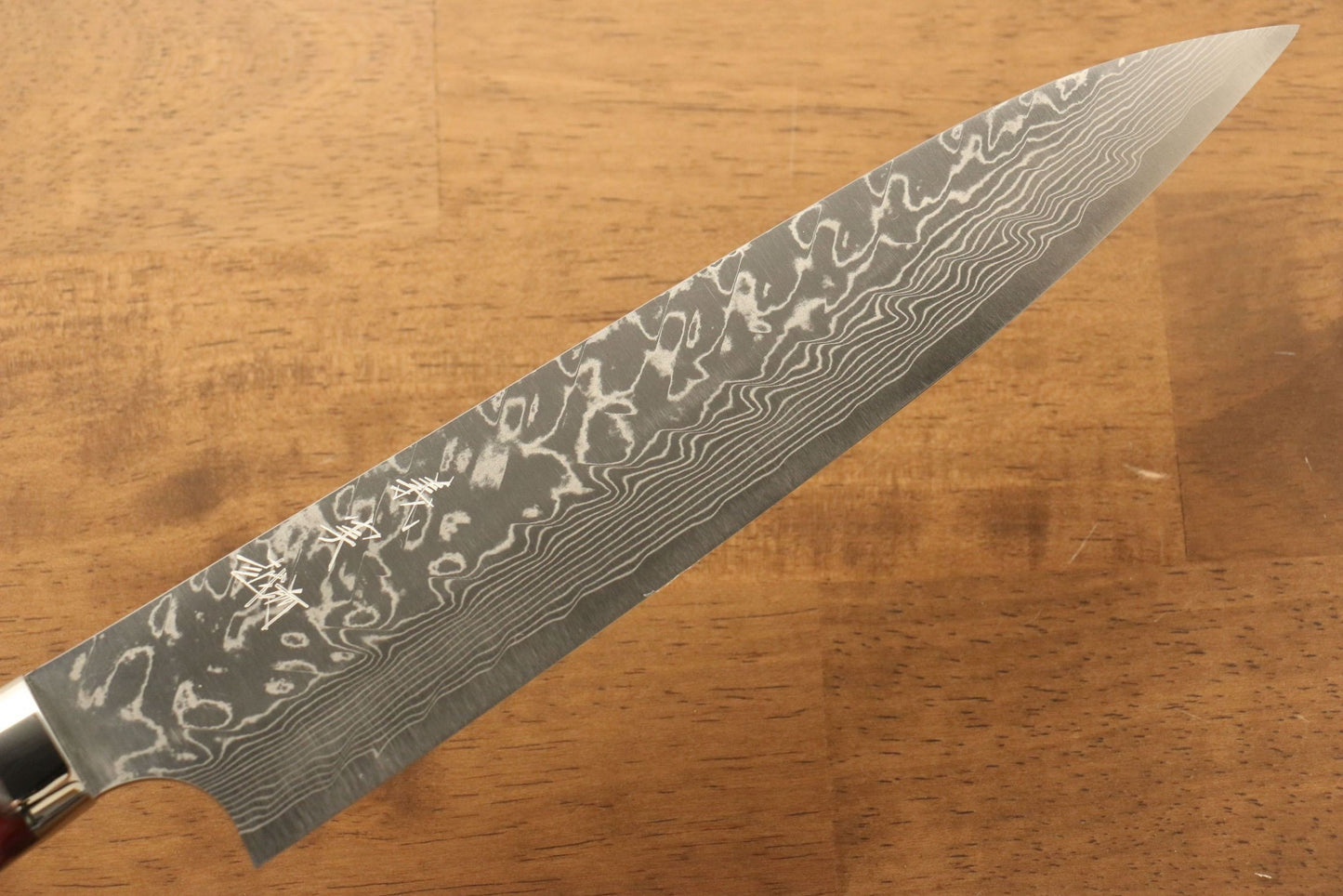 Thương hiệu Yoshimi Kato R2/SG2 Thép Damascus Dao đa năng Gyuto dao Nhật 210mm nhựa Acrylic đỏChuôi dao