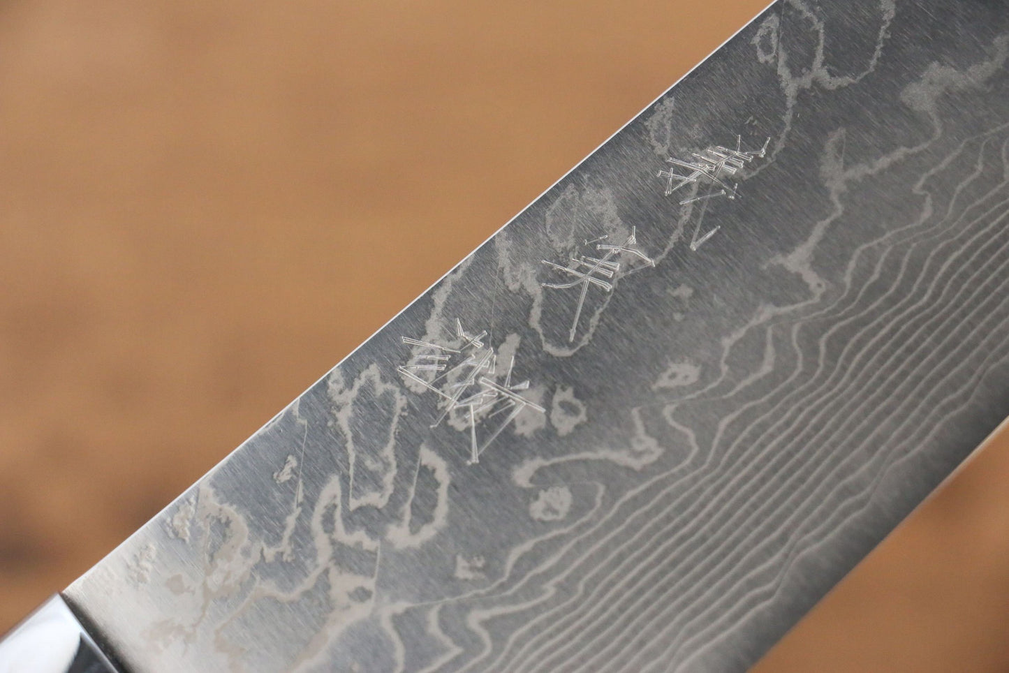 Thương hiệu Yoshimi Kato R2/SG2 Thép Damascus Dao đa năng Gyuto dao Nhật 210mm Nhựa Acrylic TrắngChuôi dao